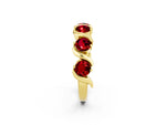 Six-Stone Round Ruby Wave Band in Yellow gold with Shared Prong Setting_2