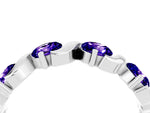 Six-Stone Round Tanzanite Wave Band in Platinum with Shared Prong Setting_4