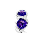 Six-Stone Round Tanzanite Wave Band in Platinum with Shared Prong Setting_5