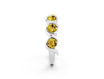 Six-Stone Round Yellow Sapphire Wave Band in Silver with Shared Prong Setting_2