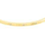 Diamond Studded Gold Tube Bangle