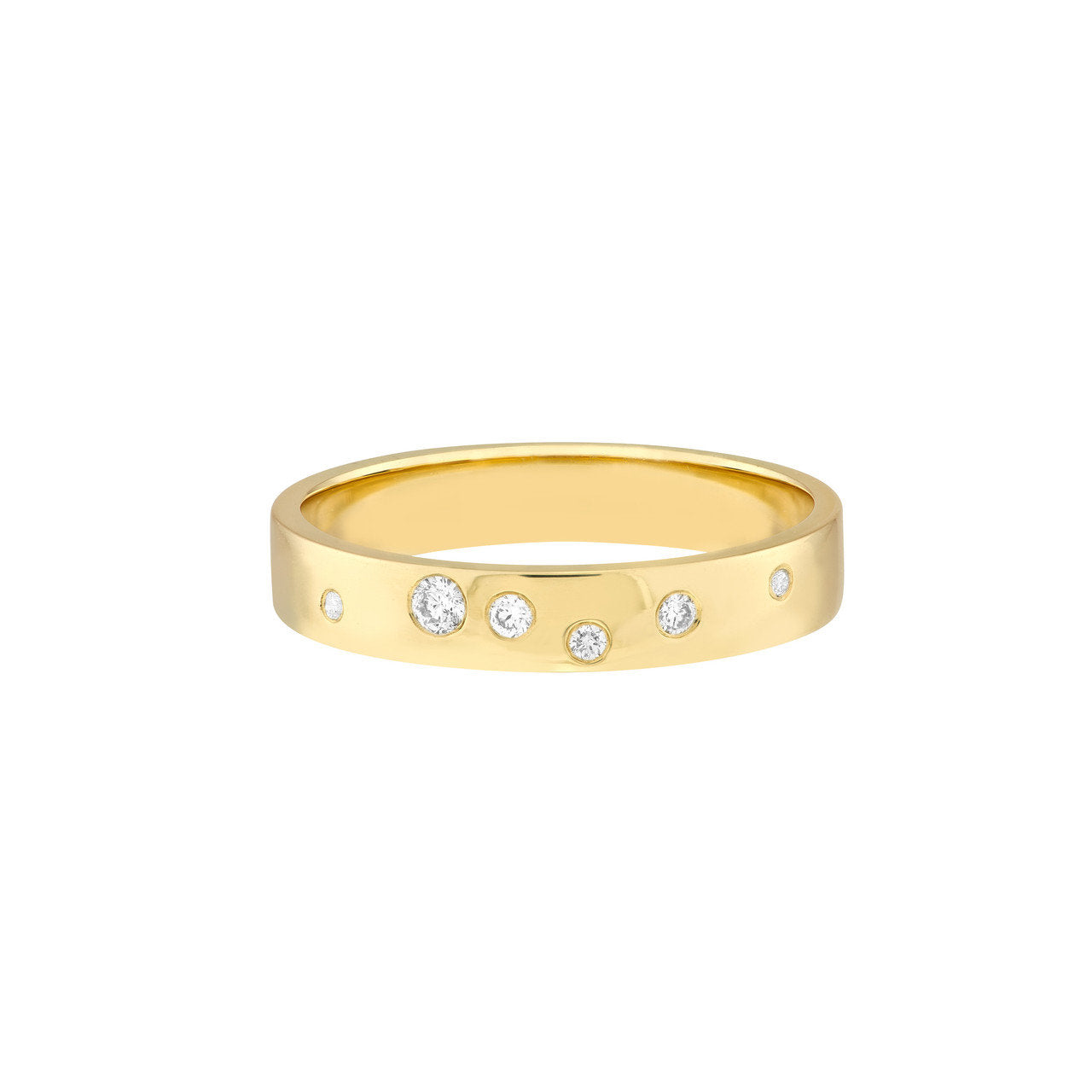 1/15tcw Diamond Polished Band