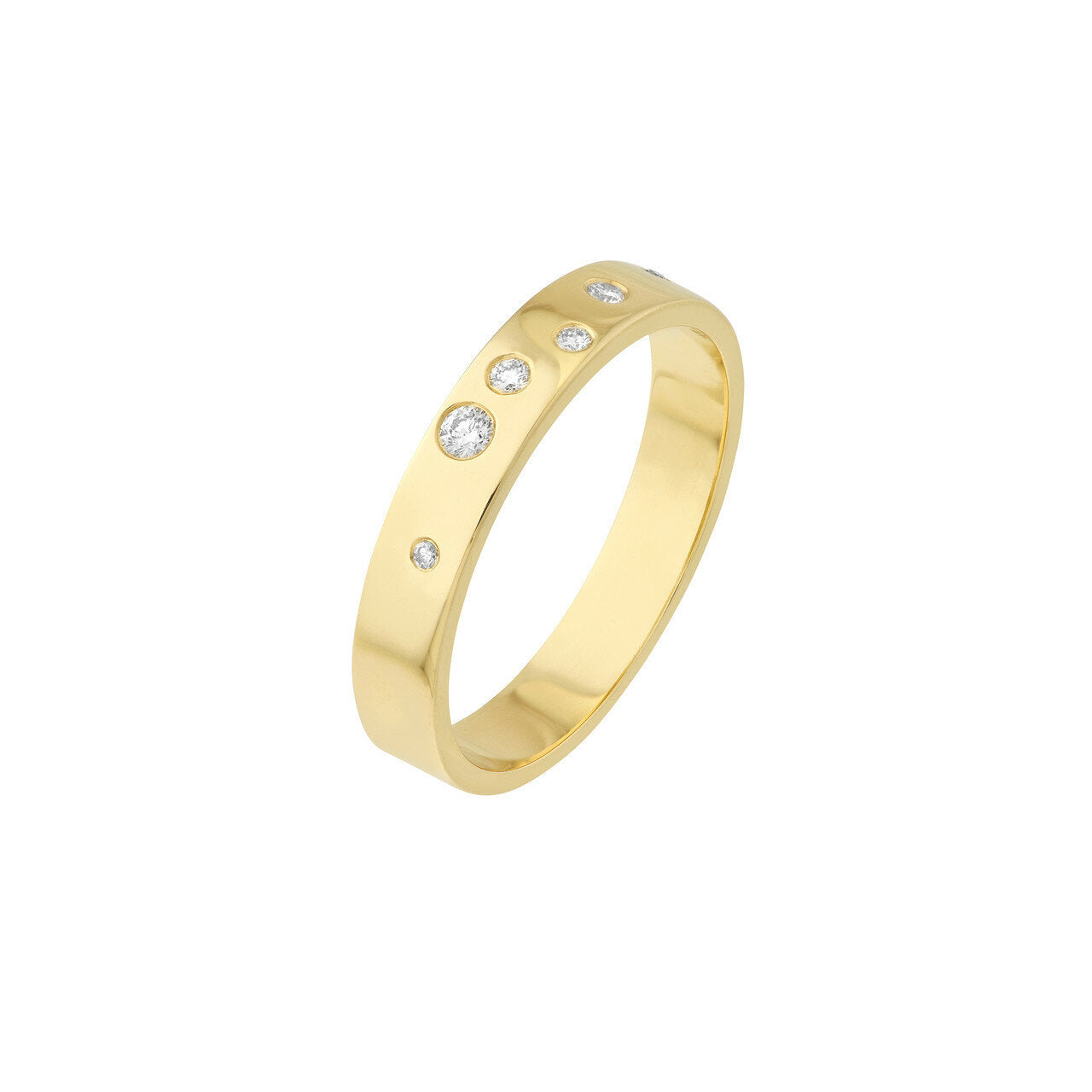 1/15tcw Diamond Polished Band