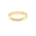 1/15tcw Diamond Curved Side Polished Band