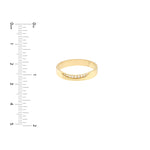 1/15tcw Diamond Curved Side Polished Band
