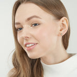 7.0mm Flat Round Pebble Stud Earrings