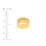 Ribbed Cigar Wide 14k Gold Band