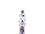 Twisted Marquise Amethyst Pavé Band in Platinum with Shared Prong Setting_5