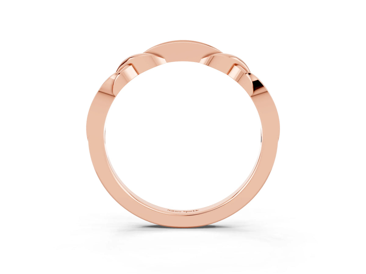 Twisted Marquise Amethyst Pavé Band in Rose gold with Shared Prong Setting_3