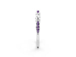 Twisted Marquise Amethyst Pavé Band in Silver with Shared Prong Setting_2