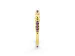 Twisted Marquise Amethyst Pavé Band in Yellow gold with Shared Prong Setting_2