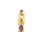 Twisted Marquise Amethyst Pavé Band in Yellow gold with Shared Prong Setting_5