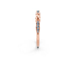 Twisted Marquise Aquamarine Pavé Band in Rose gold with Shared Prong Setting_2