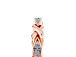 Twisted Marquise Aquamarine Pavé Band in Rose gold with Shared Prong Setting_5