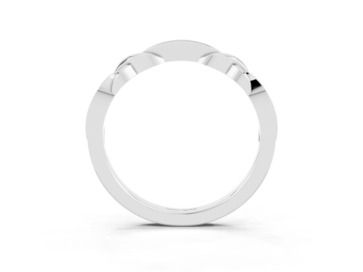 Twisted Marquise Aquamarine Pavé Band in Silver with Shared Prong Setting_3