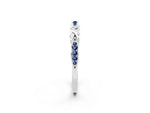Twisted Marquise Blue Sapphire Pavé Band in Platinum with Shared Prong Setting_2