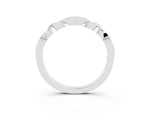 Twisted Marquise Blue Sapphire Pavé Band in Silver with Shared Prong Setting_3