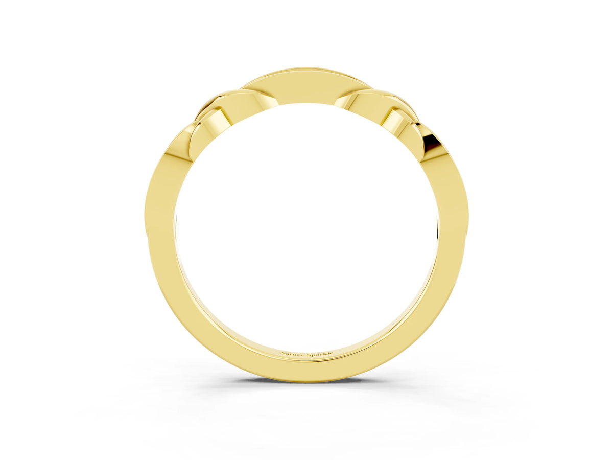 Twisted Marquise Blue Sapphire Pavé Band in Yellow gold with Shared Prong Setting_3