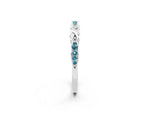 Twisted Marquise Blue Topaz Pavé Band in Platinum with Shared Prong Setting_2