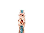 Twisted Marquise Blue Topaz Pavé Band in Rose gold with Shared Prong Setting_5