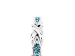 Twisted Marquise Blue Topaz Pavé Band in Silver with Shared Prong Setting_5