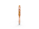 Twisted Marquise Citrine Pavé Band in Rose gold with Shared Prong Setting_2