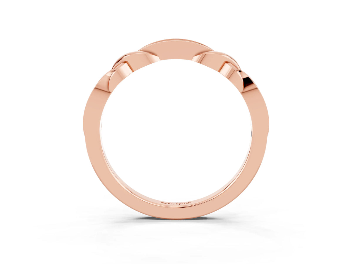 Twisted Marquise Citrine Pavé Band in Rose gold with Shared Prong Setting_3