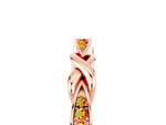 Twisted Marquise Citrine Pavé Band in Rose gold with Shared Prong Setting_5