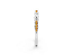 Twisted Marquise Citrine Pavé Band in Silver with Shared Prong Setting_2