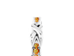 Twisted Marquise Citrine Pavé Band in Silver with Shared Prong Setting_5
