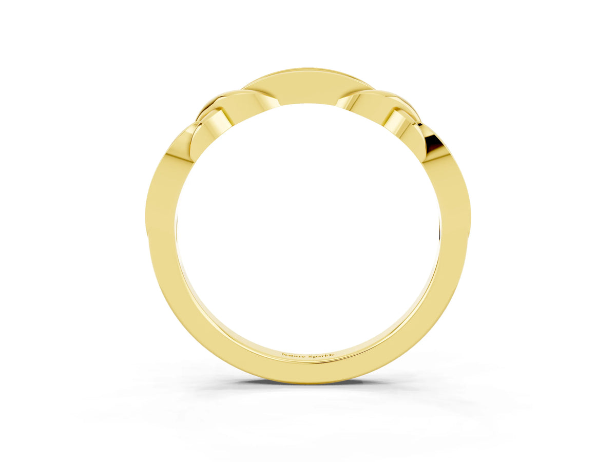 Twisted Marquise Citrine Pavé Band in Yellow gold with Shared Prong Setting_3