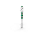 Twisted Marquise Emerald Pavé Band in Silver with Shared Prong Setting_2