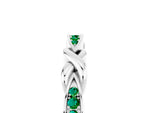 Twisted Marquise Emerald Pavé Band in Silver with Shared Prong Setting_5