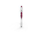 Twisted Marquise Garnet Pavé Band in Platinum with Shared Prong Setting_2