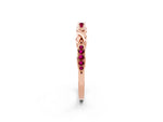 Twisted Marquise Garnet Pavé Band in Rose gold with Shared Prong Setting_2