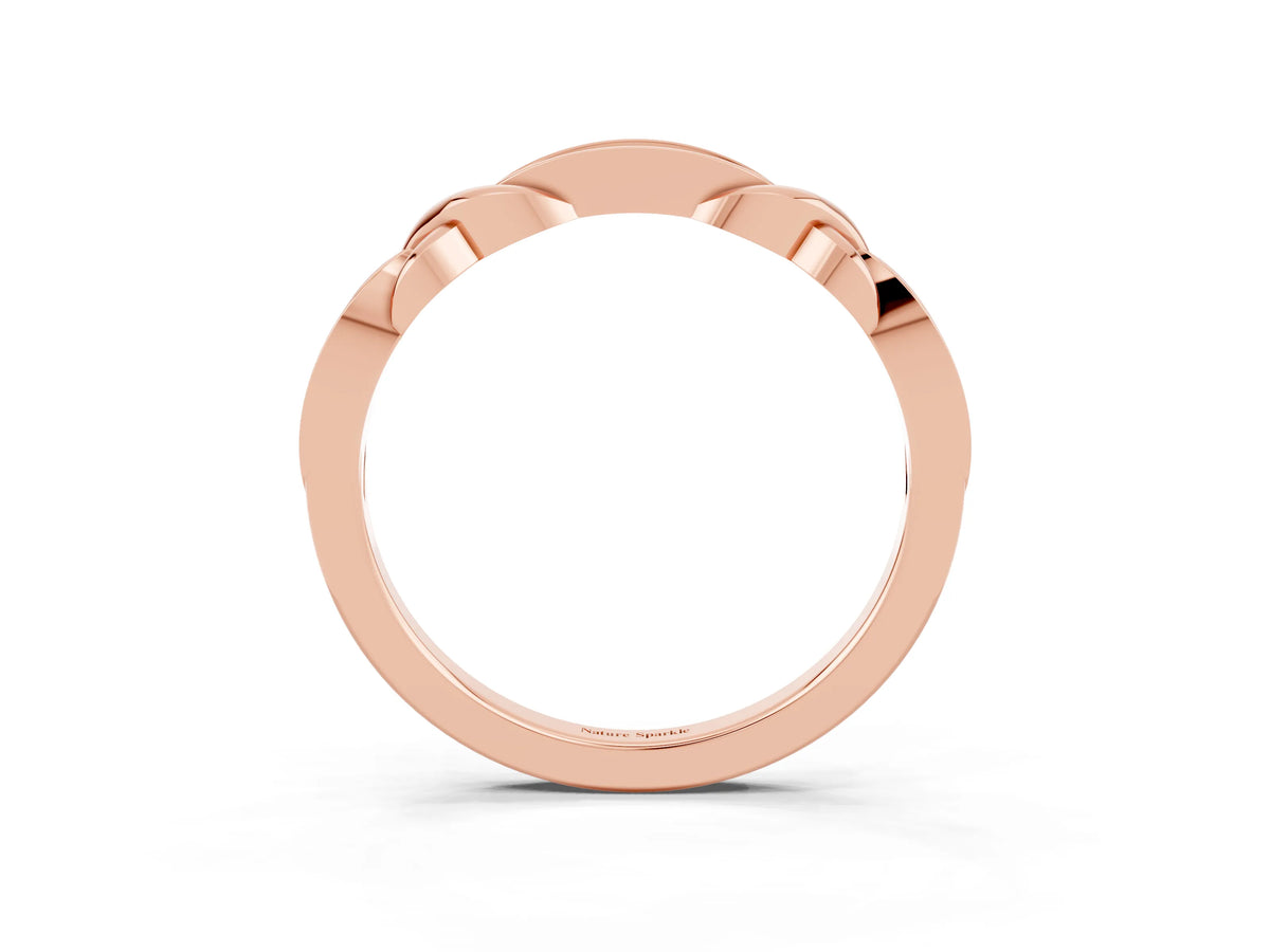 Twisted Marquise Garnet Pavé Band in Rose gold with Shared Prong Setting_3