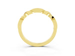 Twisted Marquise Garnet Pavé Band in Yellow gold with Shared Prong Setting_3