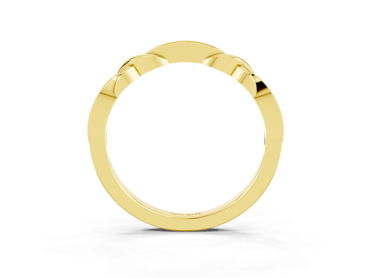 Twisted Marquise Garnet Pavé Band in Yellow gold with Shared Prong Setting_3