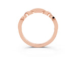 Twisted Marquise Green Sapphire Pavé Band in Rose gold with Shared Prong Setting_3