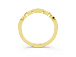 Twisted Marquise Green Sapphire Pavé Band in Yellow gold with Shared Prong Setting_3