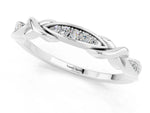Twisted Marquise Moissanite Pavé Band in Platinum with Shared Prong Setting_1