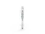 Twisted Marquise Moissanite Pavé Band in Platinum with Shared Prong Setting_2