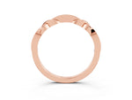 Twisted Marquise Moissanite Pavé Band in Rose gold with Shared Prong Setting_3