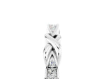 Twisted Marquise Moissanite Pavé Band in Silver with Shared Prong Setting_5