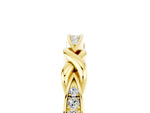 Twisted Marquise Moissanite Pavé Band in Yellow gold with Shared Prong Setting_5