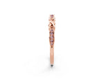 Twisted Marquise Morganite Pavé Band in Rose gold with Shared Prong Setting_2