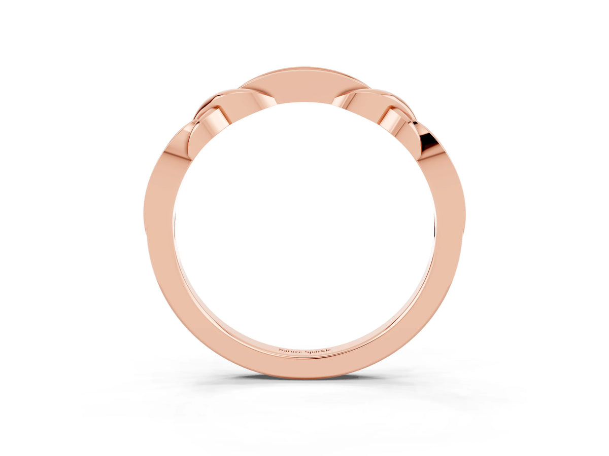 Twisted Marquise Morganite Pavé Band in Rose gold with Shared Prong Setting_3