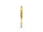 Twisted Marquise Morganite Pavé Band in Yellow gold with Shared Prong Setting_2