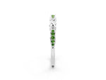 Twisted Marquise Peridot Pavé Band in Silver with Shared Prong Setting_2