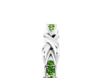 Twisted Marquise Peridot Pavé Band in White gold with Shared Prong Setting_5
